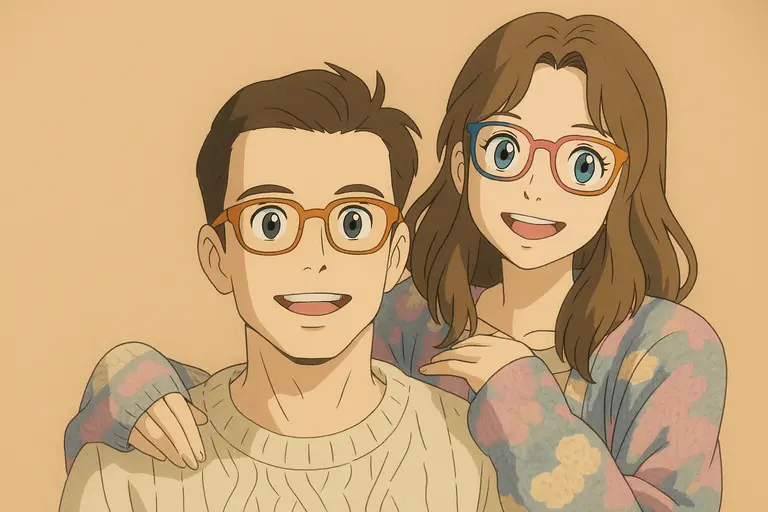 Original young couple photo